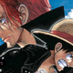 Promo poster for One Piece Film: Red featuring Shanks and Luffy.